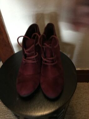 Rue21 Women's Lace-Up Ankle Boots in Deep Burgundy